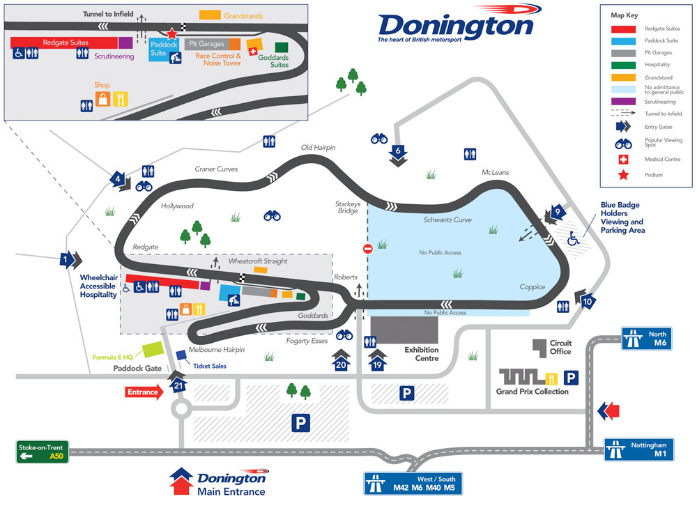 Donington Park National circuit plan